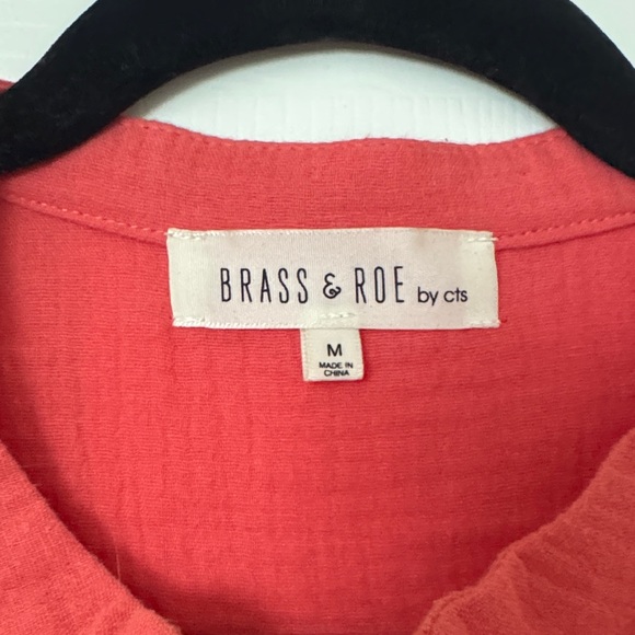 Brass & Roe Coral Linen Midi Dress - Picture 3 of 4